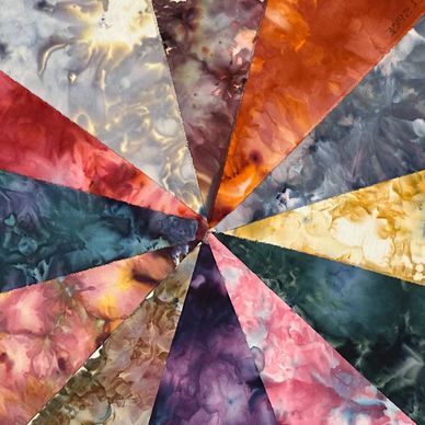 Examples of ice dyed fabric