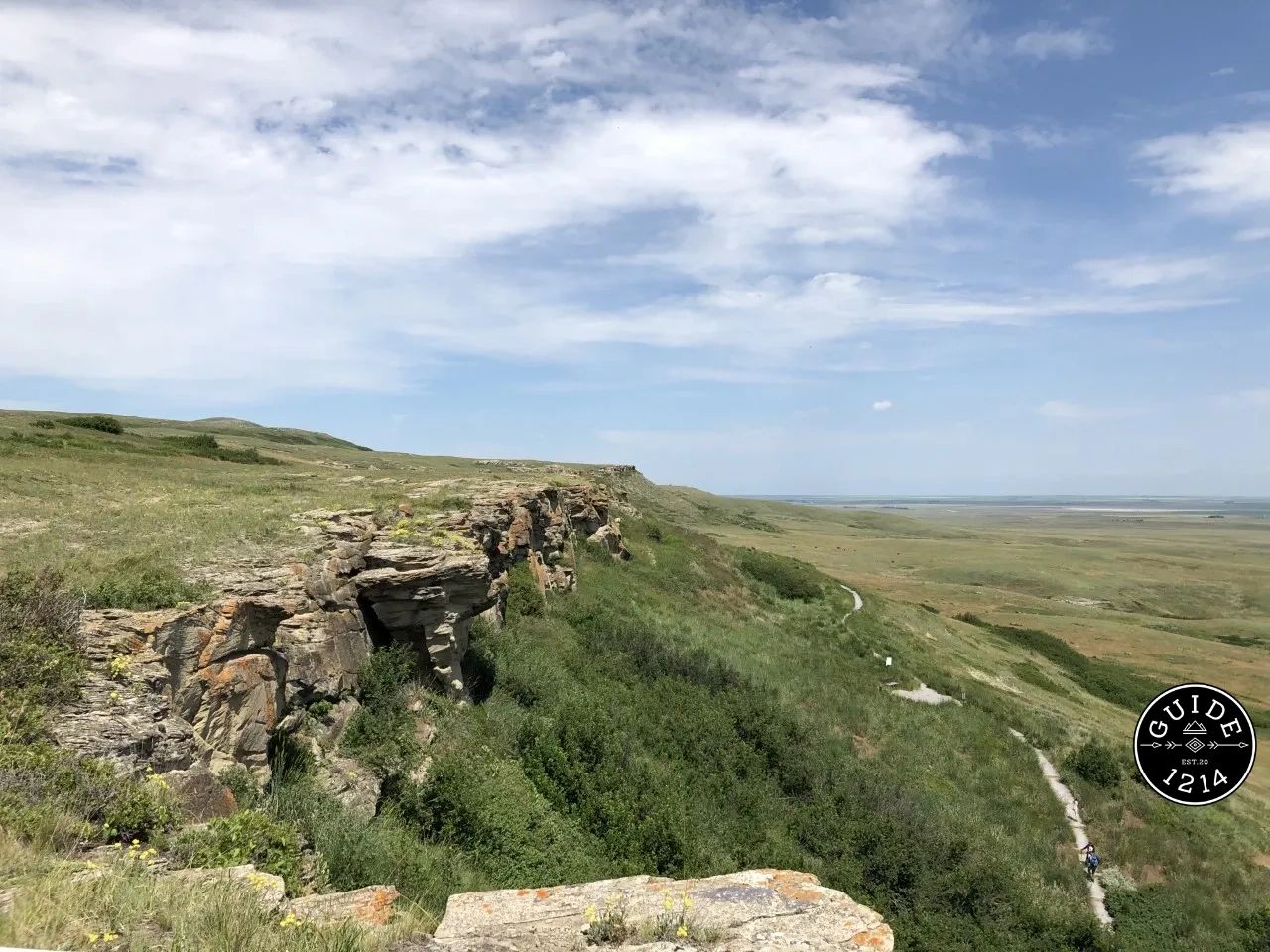 Looking out on the famous Head-Smashed in Buffalo Jump located in southern Alberta. 