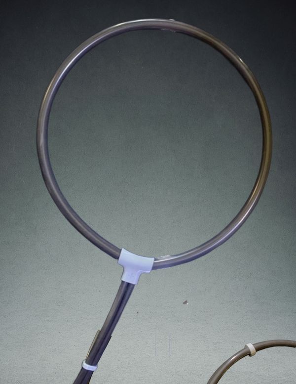 18"-24" large equine therapy PEMF coil applicator, gray and black, made in USA