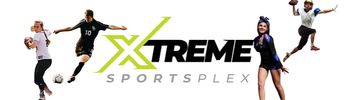 Sports logo with people playing various sports.
