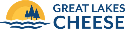 Great Lakes Cheese logo with sun, trees, and waves.