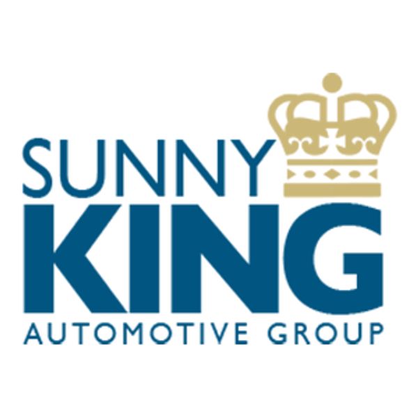 Logo of Sunny King Automotive Group featuring a crown and bold text.