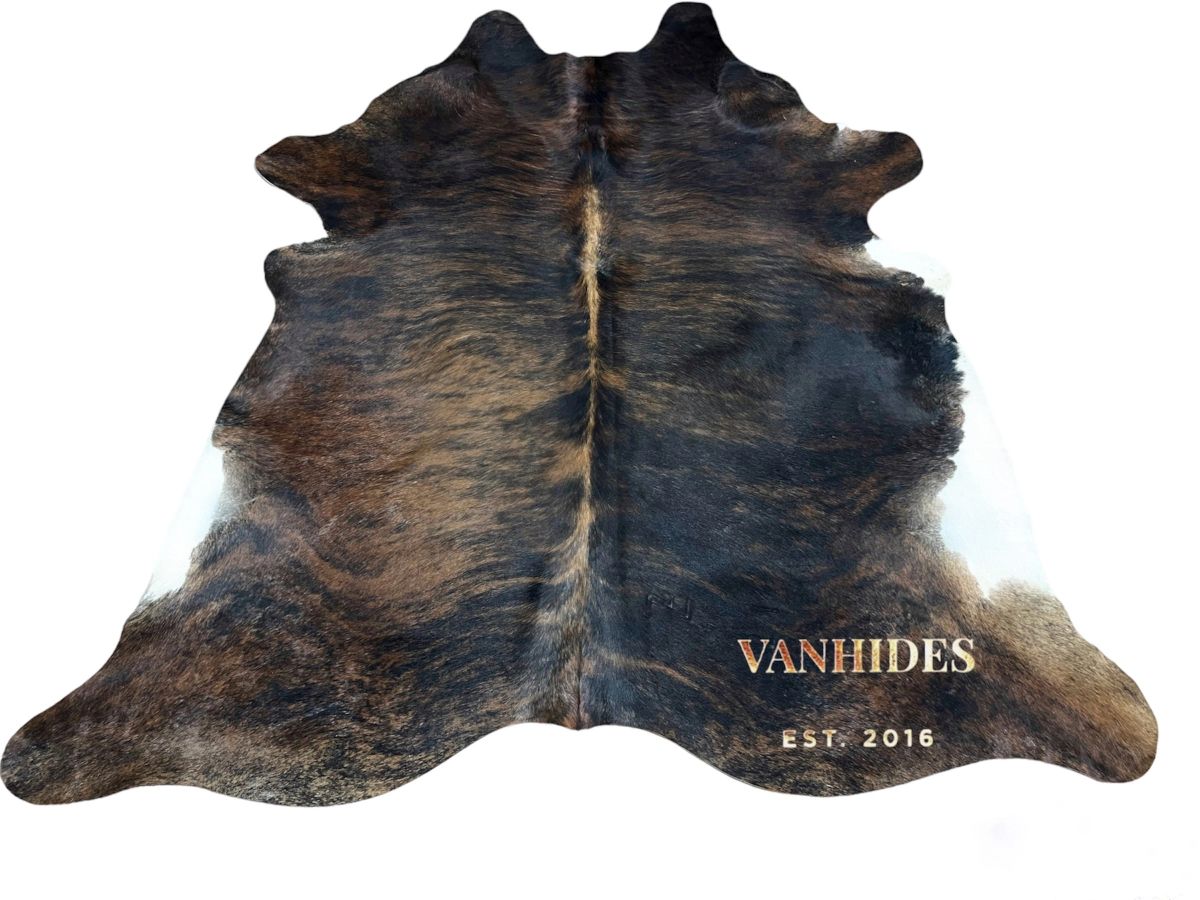 Natural Premium XL Brindle Cowhide Rug 7' X 8' (220CM X 240CM)