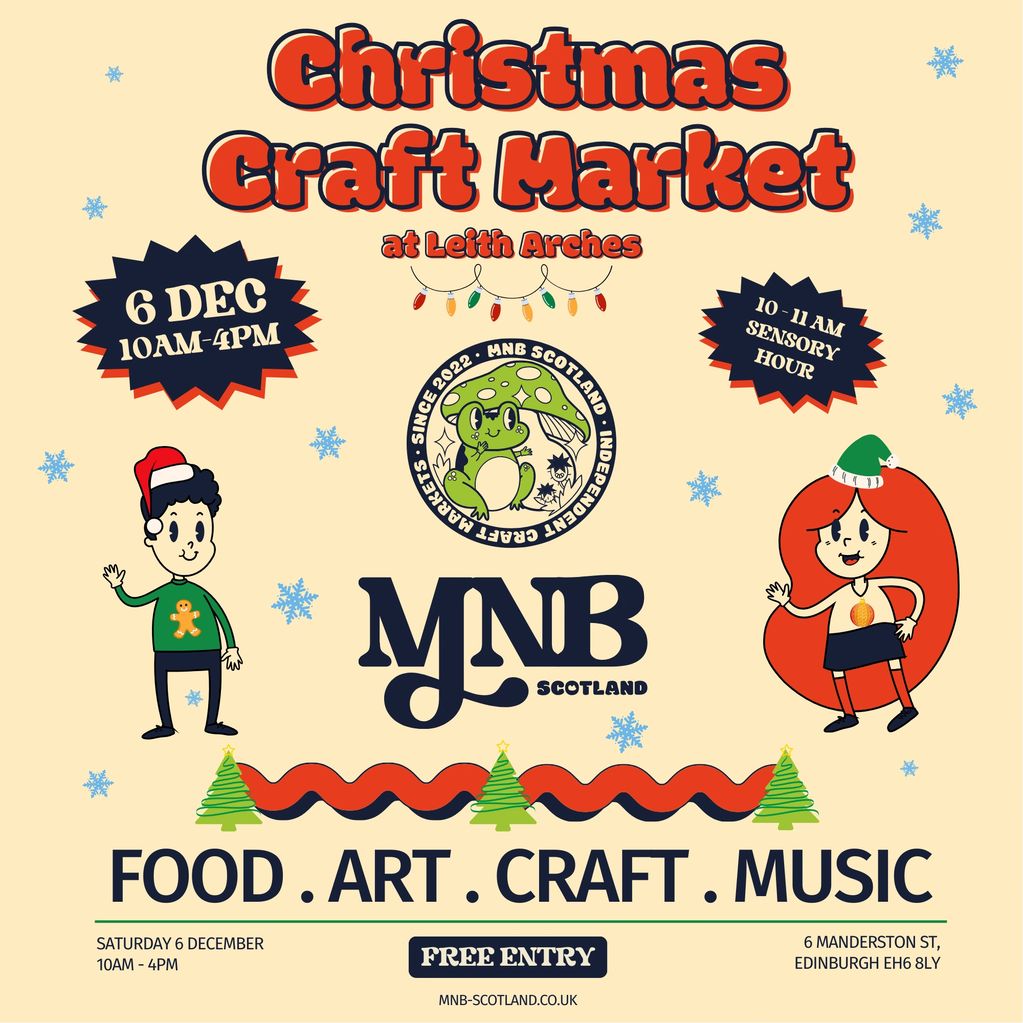 MNB Christmas Craft Market at Leith Arches on 6 December 2025 from 10AM to 4PM
