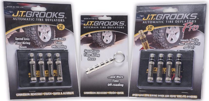 J.T. Brooks Automatic Tire Deflators - Trailhead Automatic Tire Deflators, Staun Automatic Tire Deflators, Tire Buddies, ARB E-Z Tire Deflators, Coyote Automatic Tire Deflators, Teraflex Air Deflator, Power Tank Rapid Deflators