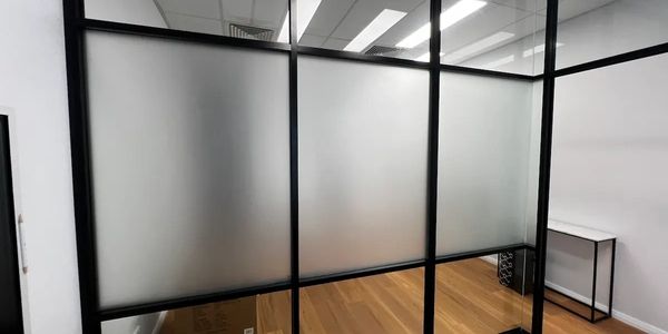 reeded frosted film in Newcastle for privacy and UV protection by Walkers Window Tinting