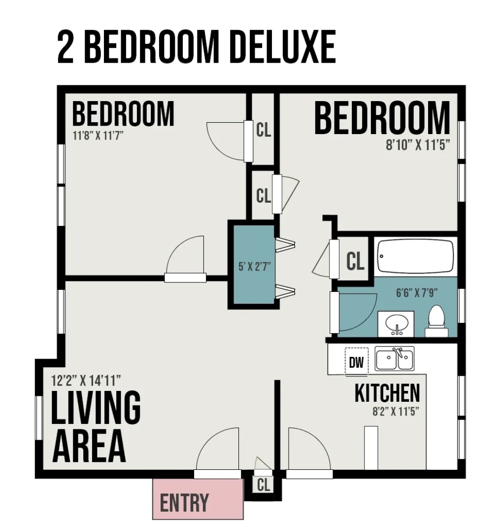 beautiful 2 bedroom apartment