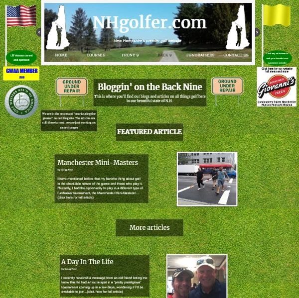 Homepage of NHgolfer.com, a New Hampshire golf blog site with articles and updates.