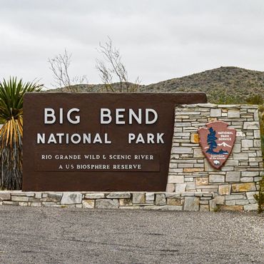 Big Bend National Park Entrance Monument Sign