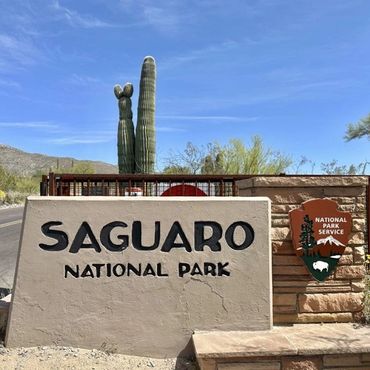 Saguaro National Park Entrance Monument Sign