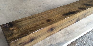 Fireplace mantel beam