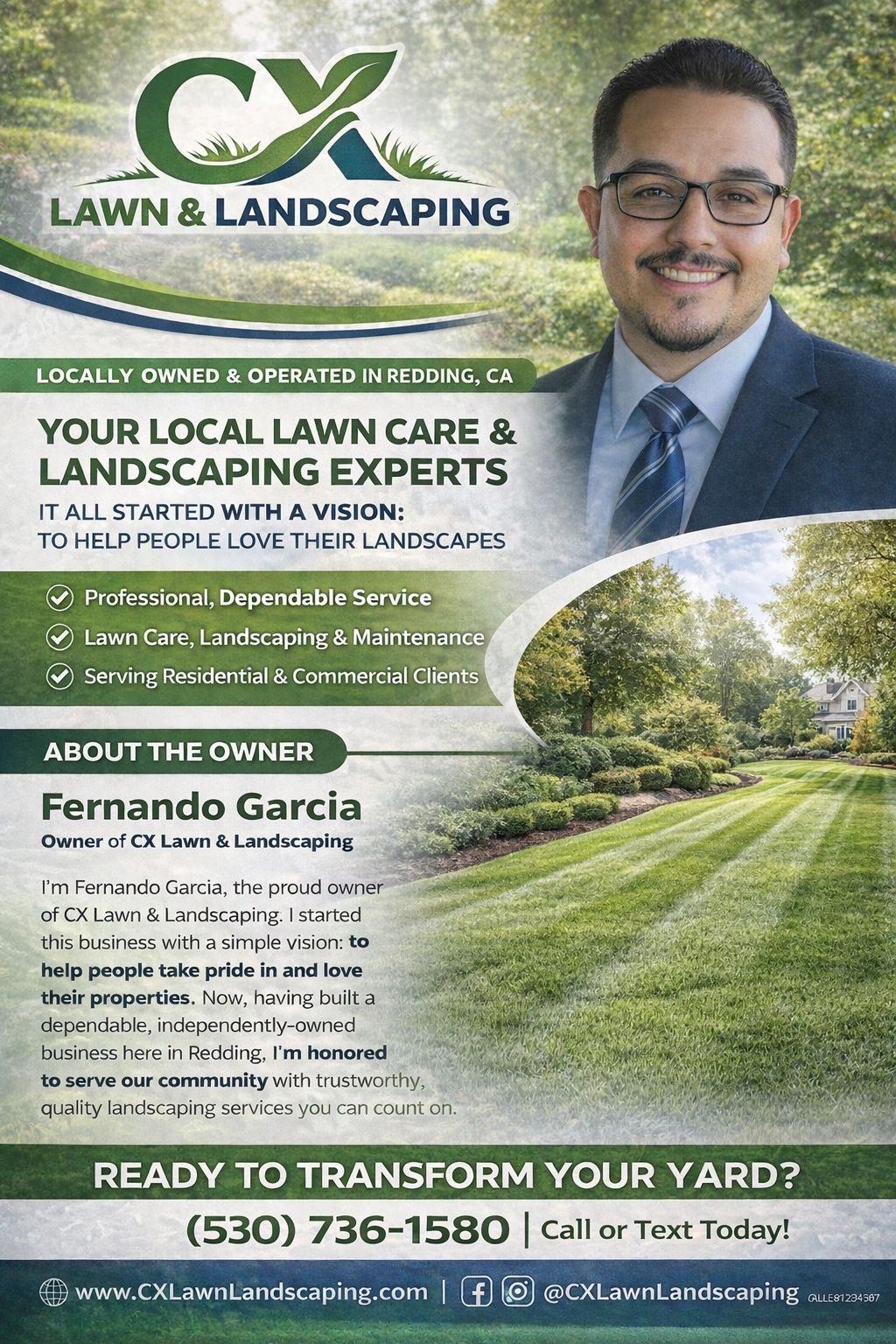 CX Lawn & Landscaping offers expert lawn care and landscaping services in Redding, CA.