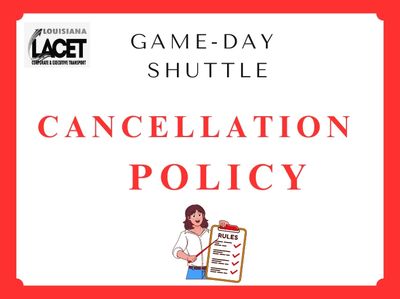 Game day shuttle cancellation policy.