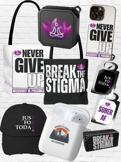 Serenity House Accessories recovery bag - addiction store Hat, phone case, speaker