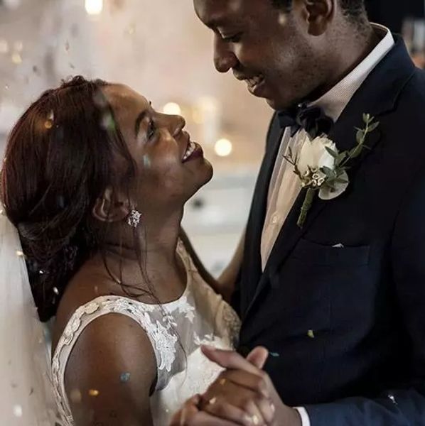 Bride and Groom dancing