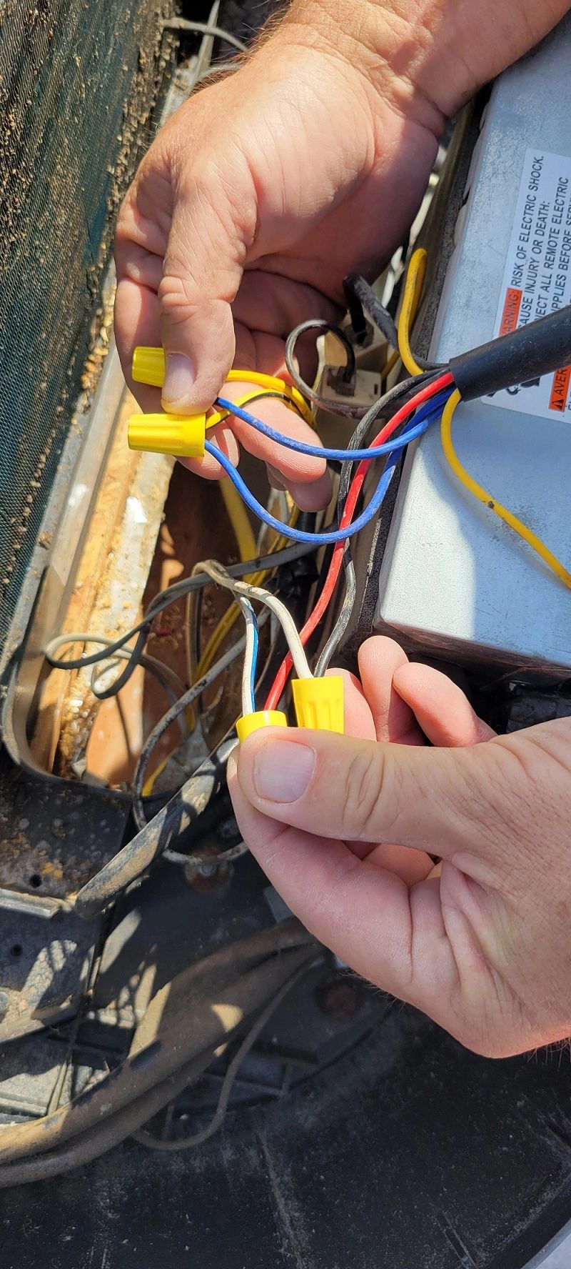 RV roof damage repair in progress