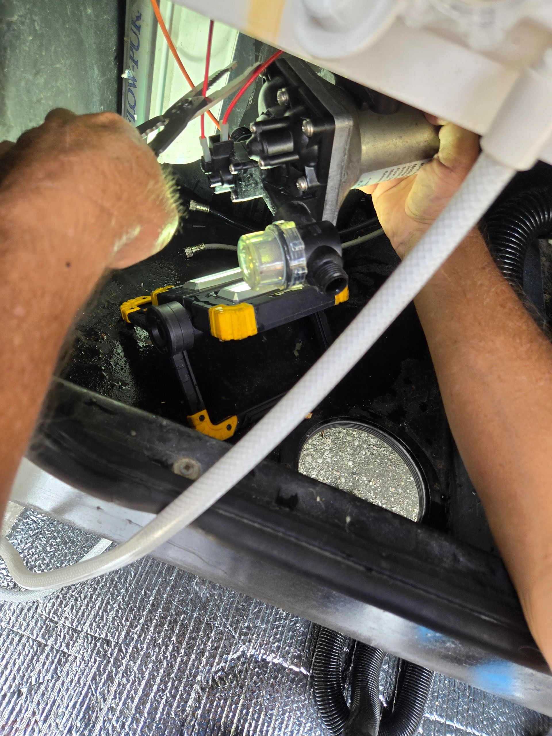 RV black tank repair