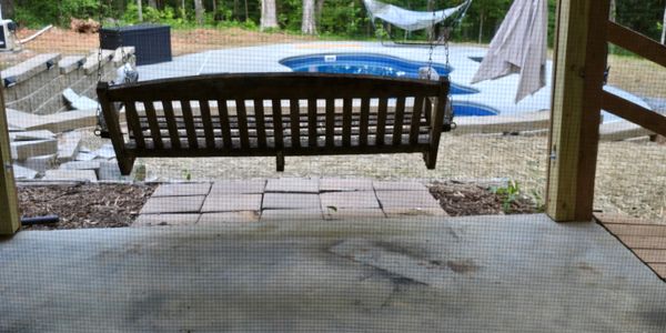 Lounge on the swing or sit on the rocking chair and relax