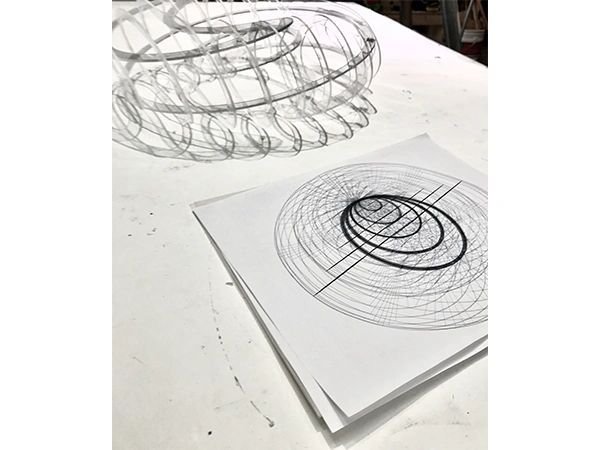 Scale model and sketch, 2018