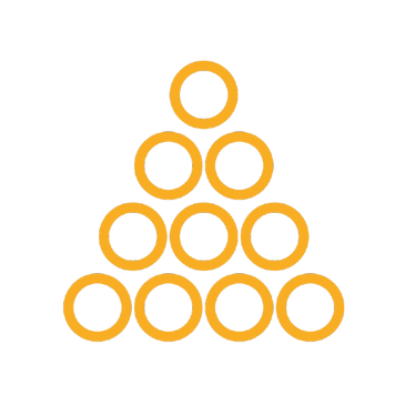 Pyramid made of circles.