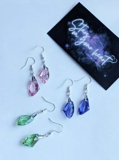 Crystal earrings Handmade Jewelry, Sterling Silver, North Vancouver Jewelry, Christmas Gift