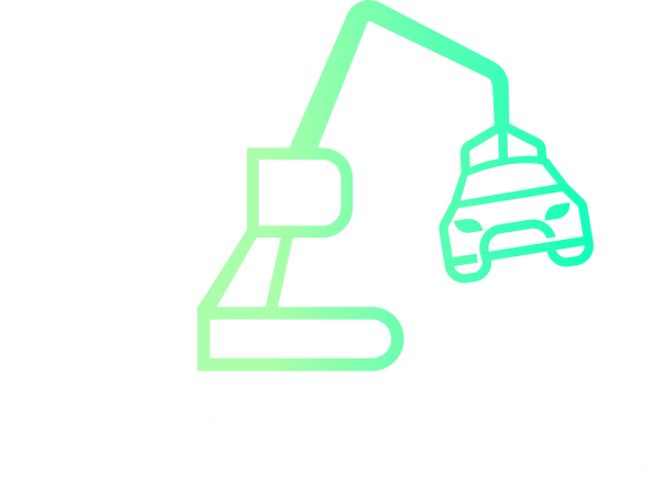 Logo of Patrick Automotive with a car being lifted by a crane arm.
