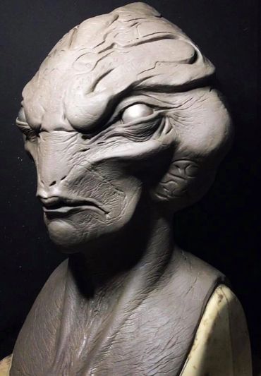 Alien creature designed by Heather Benson, creature designer, prosthetic designer, concept artist
