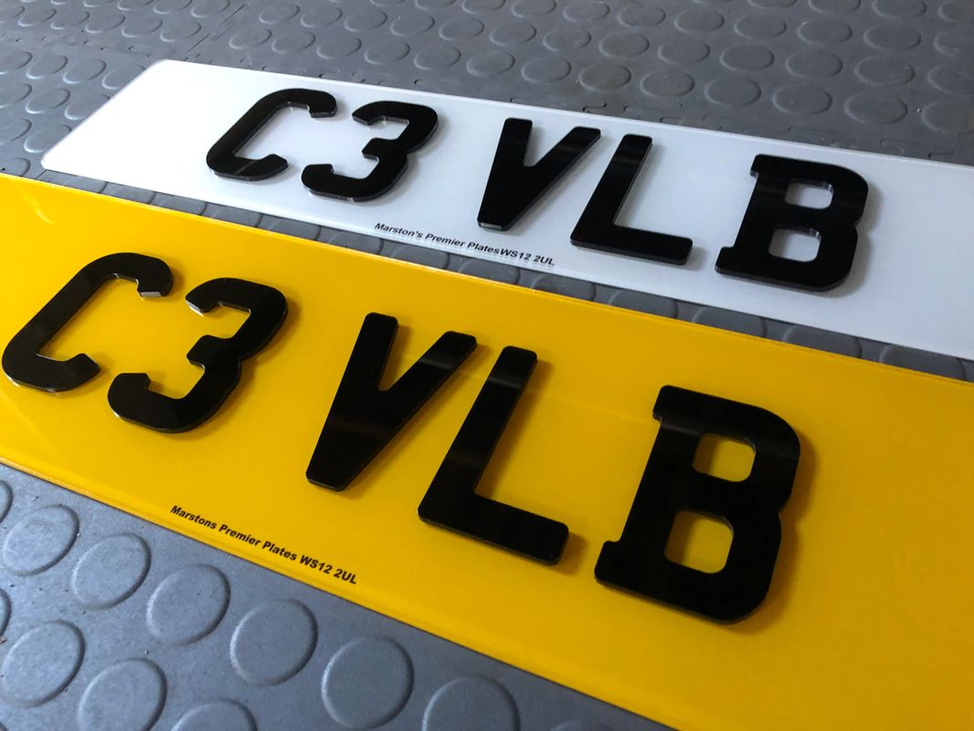 Marston's Premier Plates - Licence Plate, 3D Number Plates
