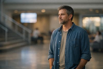 A moment of human presence in a digitally saturated environment.