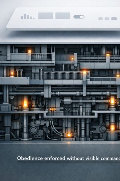 Obedience enforced without visible command.