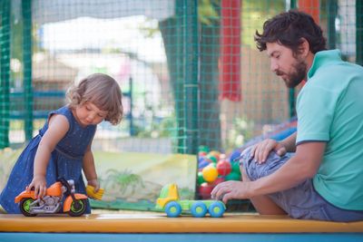 providing therapy in a community location such as at a park or playground