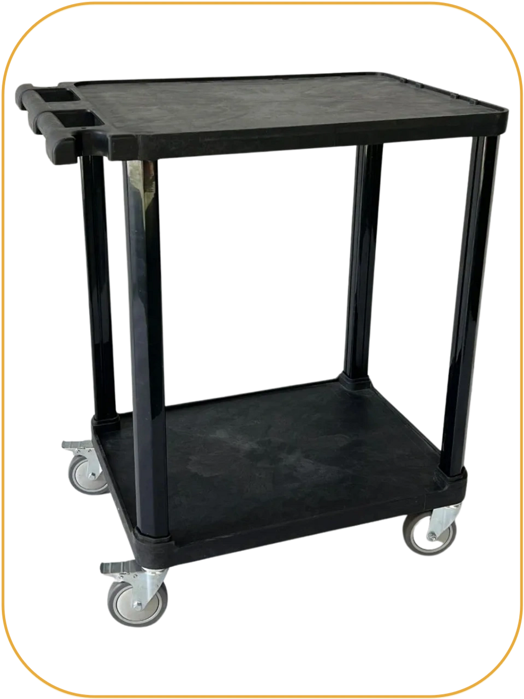 Plastic cart, tool cart on wheels, rolling cart, service carts, utility cart, heavy-duty cart.
