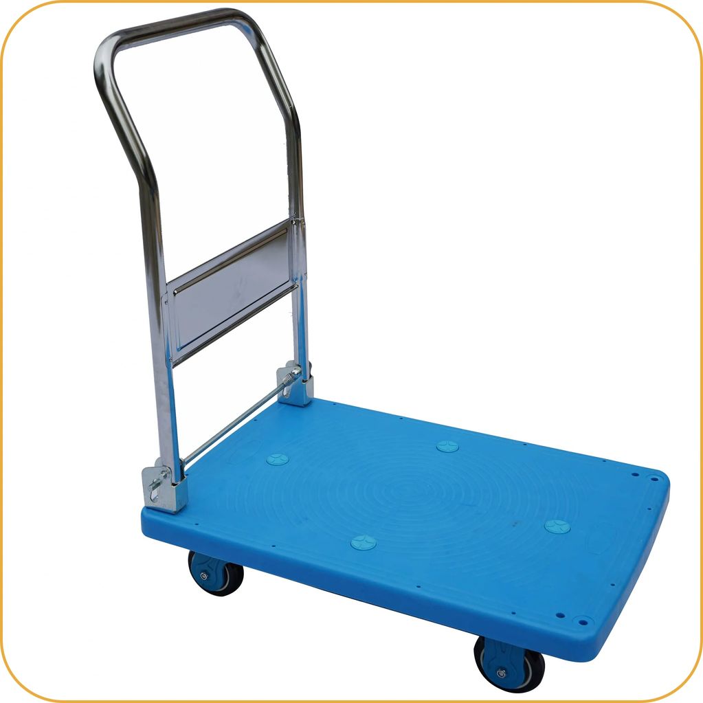 Plastic cart, Impact resistant deck, Plastic Platform Trolley, Muti-function Tray, Trolley, Dolly