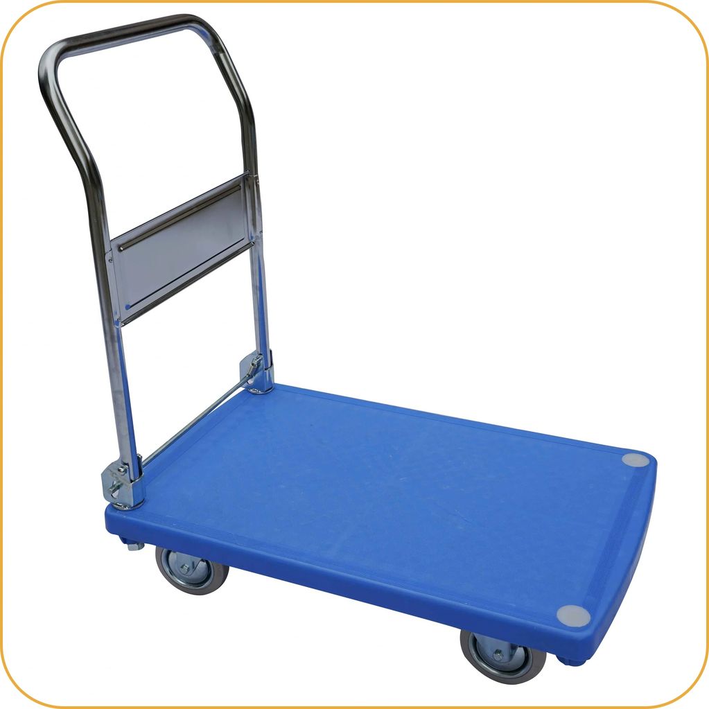 Plastic cart, Impact resistant deck, Plastic Platform Trolley, Muti-function Tray, Trolley, Dolly
