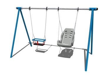 1.8m high 1 bay 1 Cradle / 1 Mirage Inclusive Seat Swing with Anti-Wrap Bearings
