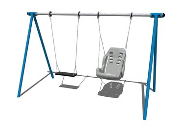 1.8m high 1 bay 1 Flat / 1 Mirage Inclusive Seat Swing with Anti-Wrap Bearings
