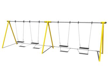 1.8m high 2 bay 4 Flat Seat Swing with Anti-Wrap Bearings
