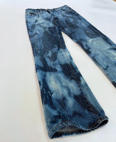 UpCycled and Bleached  7 for all Mankind denim Jeans - Stuart Berman Apparel