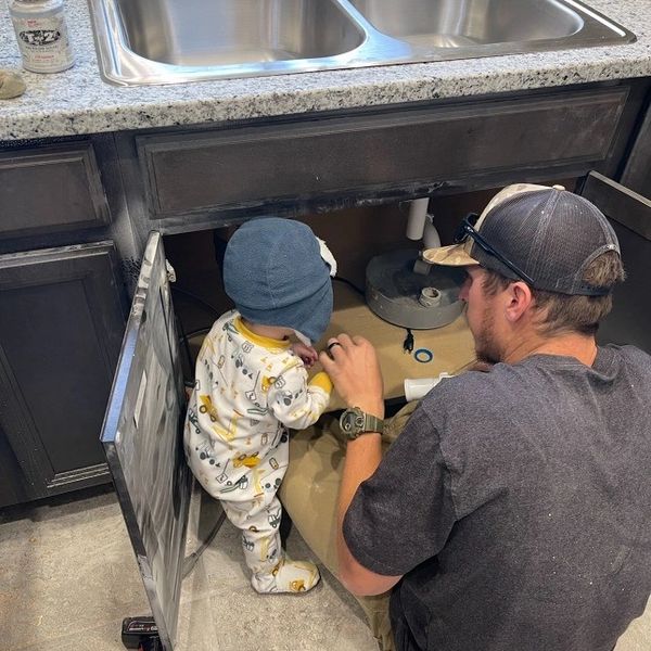 Owner, Chad Patrykus with his son Blake Patrykus learning the trade!