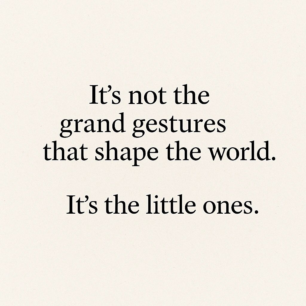 Little choices made each day, make the big difference in your life 