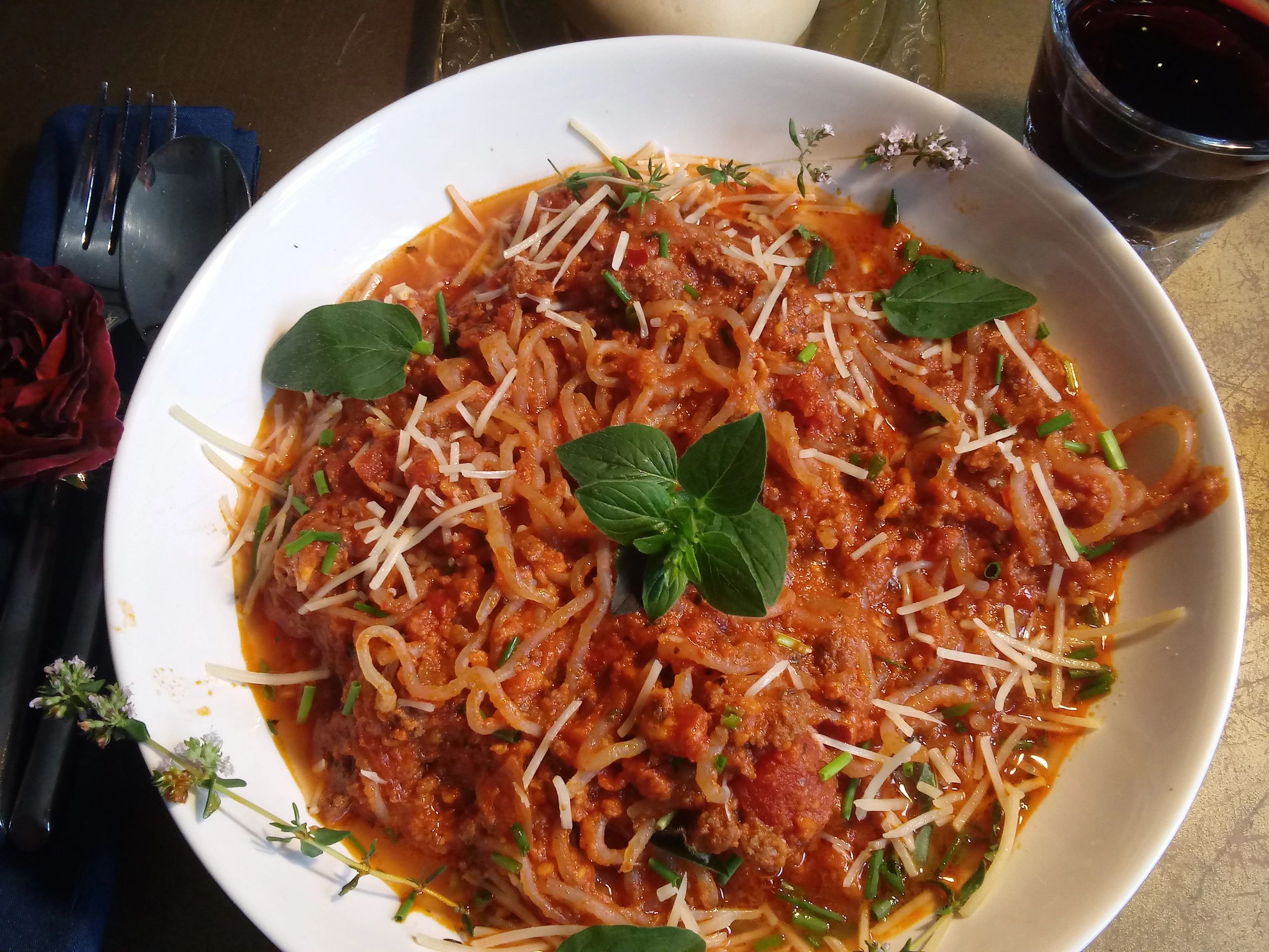 Plat cuisiné spaghetti konjac à la bolognaise LIV HAPPY FOOD : la