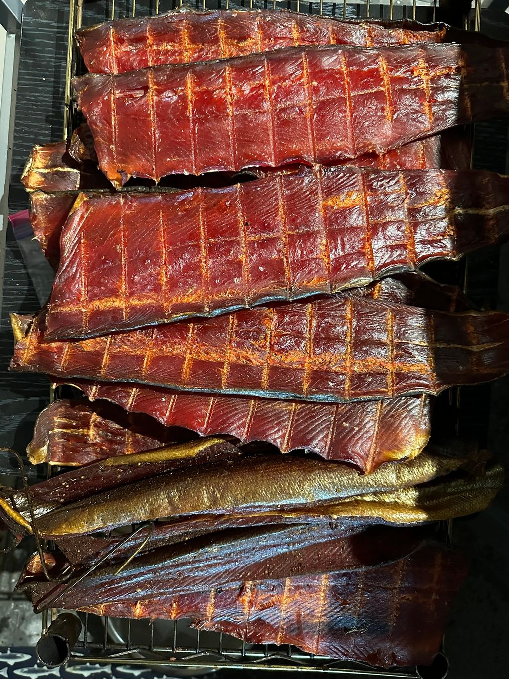 Peppered sockeye fully smoked