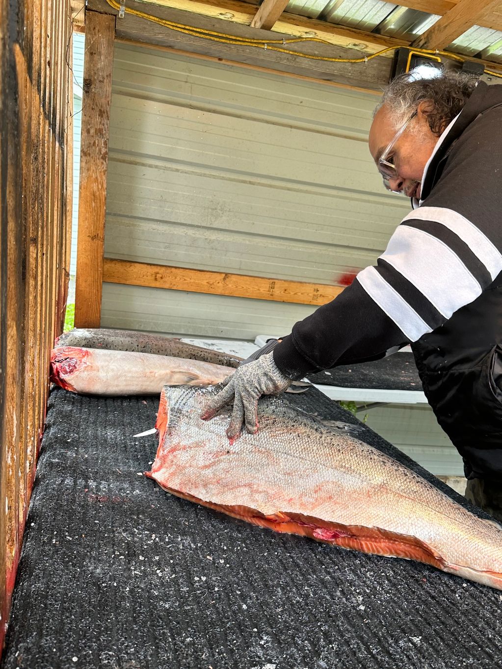 Hand filet each fish