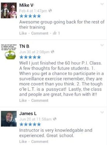 Online review with 5-star rating