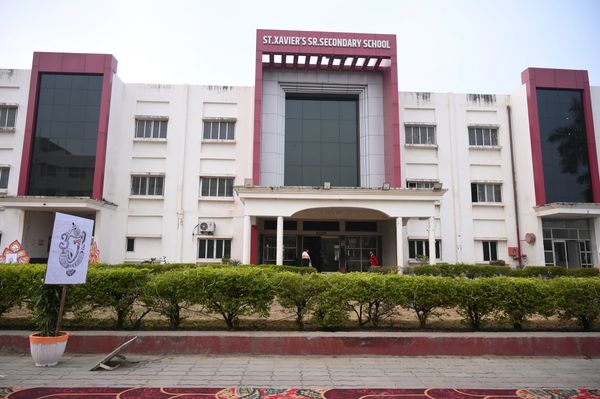 Front view of St. Xavier's Sr. Secondary School building.