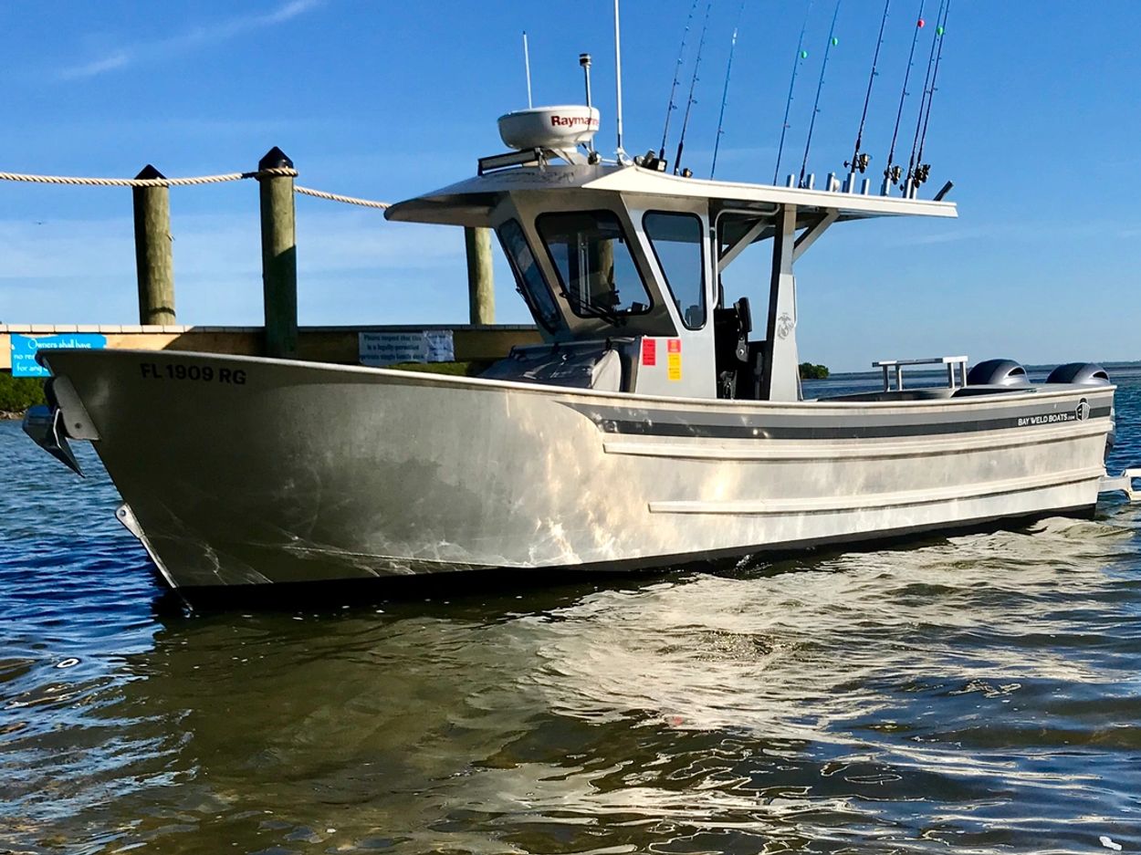 MISS HAYDEN is a 29 ft long by almost 10 ft wide Offshore / Deep Sea  Charter Fishing Vessel.  