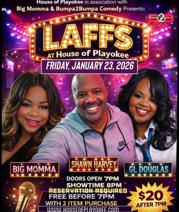 Laffs at house of playokee Friday, January 23, 2026