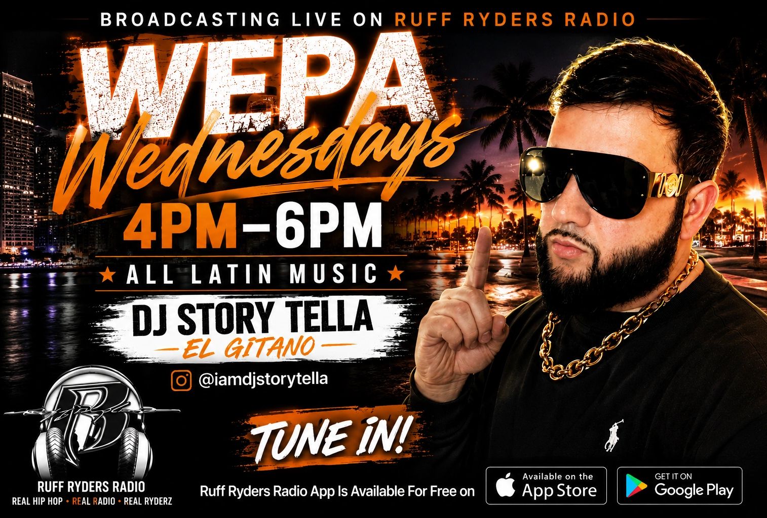 Promotion for Wepa Wednesdays with DJ Story Tella on Ruff Ryders Radio.