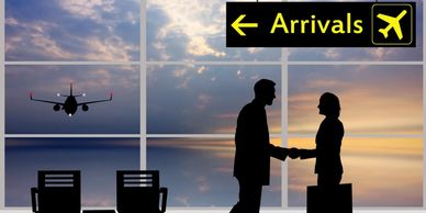 Airport pick up arrivals meet and greet