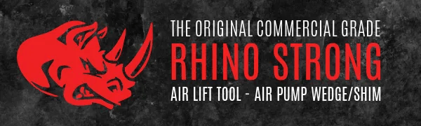 The Original Rhino Strong Commercial Grade Air Wedge Bag Pump Professional  Leveling Kit & Alignment Tool Inflatable Shim Bag 3 Piece (Small, Medium